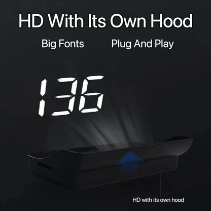 Universal Car HUD Display GPS Speedometer KMH MPH Projector Plug and Play Auto Accessories Windshield Anti-Glare Head Up Display