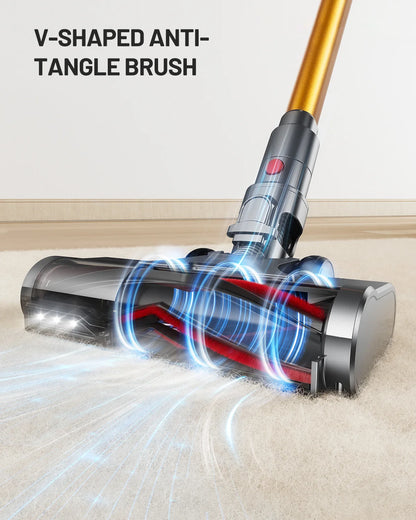 VAKERR S17 Pro 550W/55KPA Cordless Vacuum Cleaner, 60Mins  Self-Standing Vacuum Cleaners for Home, Anti-Tangle Stick Vacuum