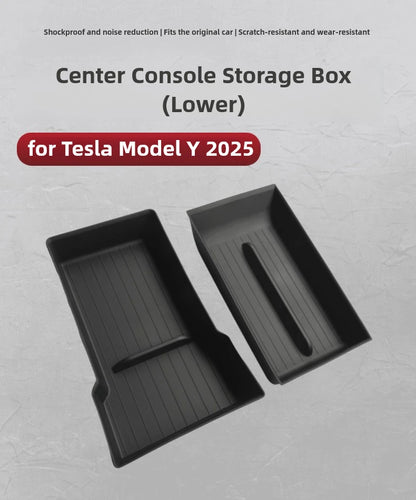 for Tesla Model Y YL Juniper 2025 Center Console Storage Tray Armrest Box Organizer Box Tesla Model 3 Highland 2024 Accessories