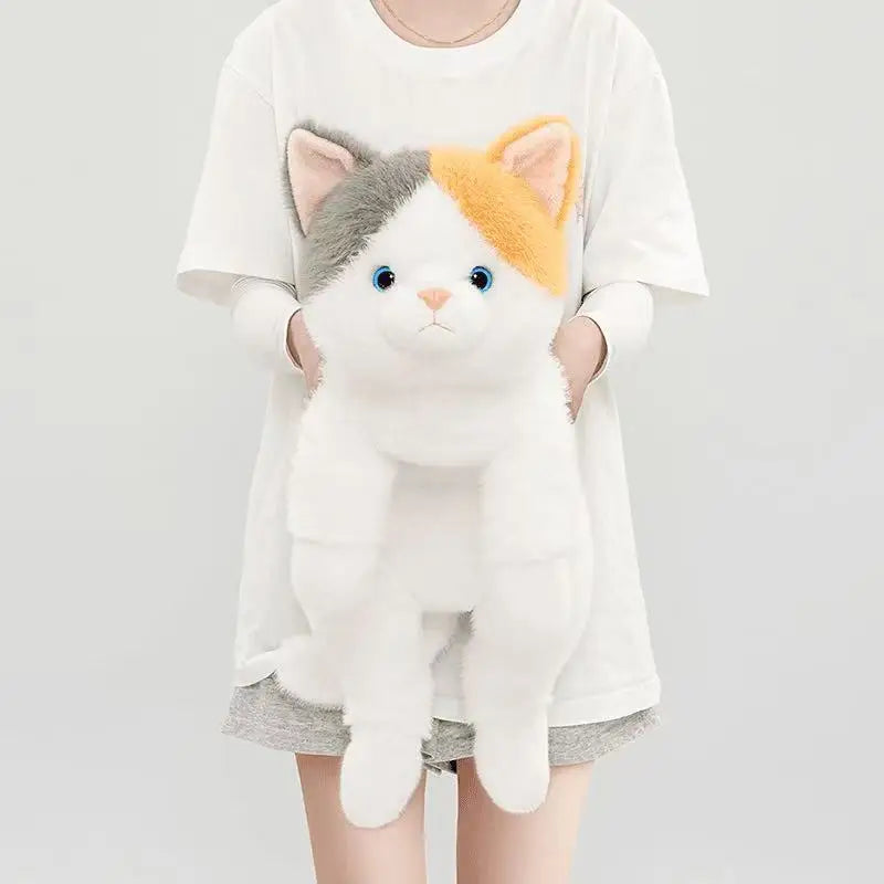 Lifelike Lying 3 color Cat Plush Toy Soft Stuffed Animal Cute Plushie Doll Lie Prone Funny Long Arm Kitten Pillow for Girl Gifts