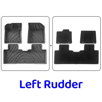 For Geely Galaxy EX5 E5 2024 2025 TPE Floor Mat Trunk All-Weather 3D Liner Accessories Black(Left Rudder&Right Rudder)