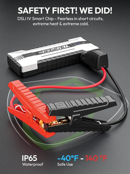 YEPSER YJS20 3000A Peak 12V Car Jump Starter 20000mAh Fast Charge Power Bank 3 Lights for 10.0L Gas/8.0L Diesel