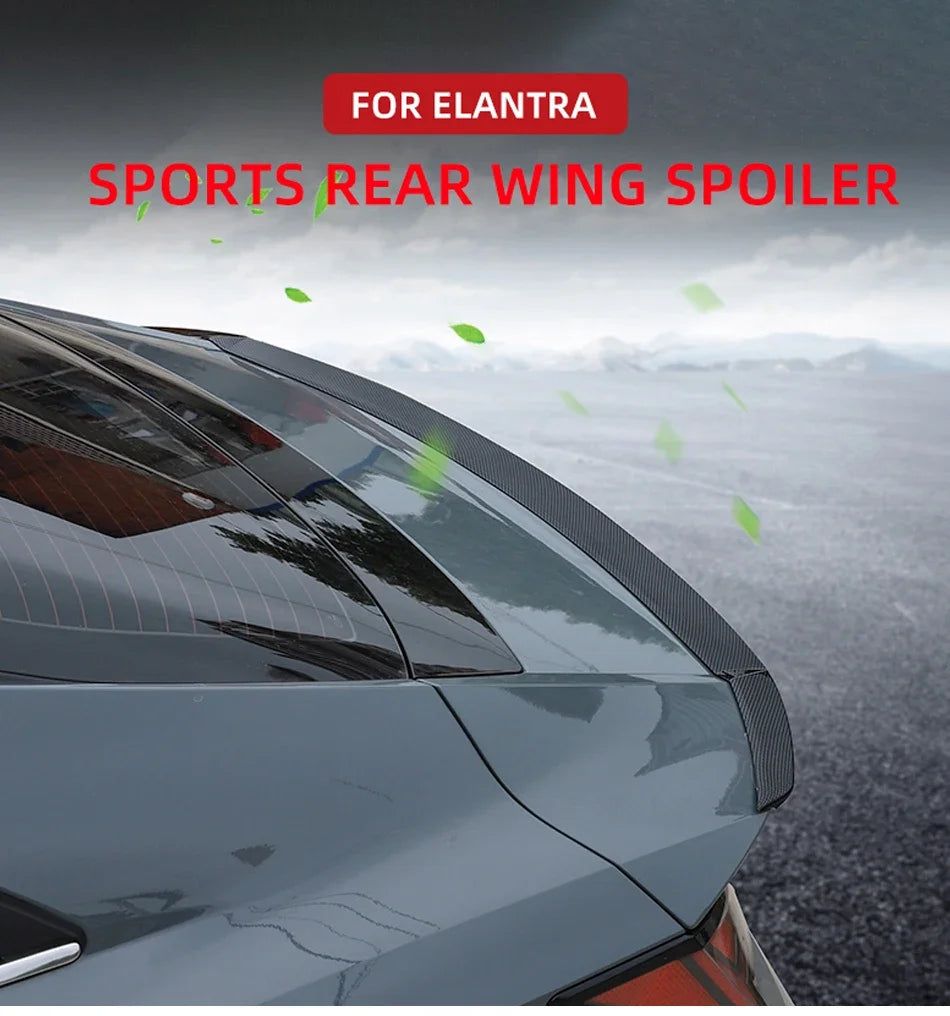 Rear Trunk Wing Spoiler Tail Fin for Hyundai Elantra CN7 2021 2022 Body Kit Tail Wings Fixed Wind Spoiler Cars Accessories