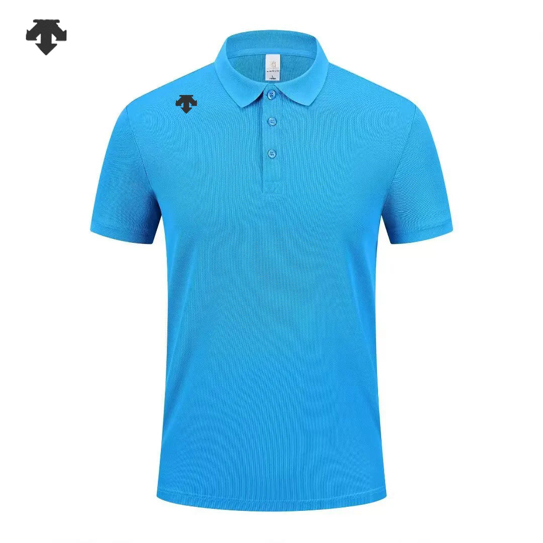 High end sports men's short sleeved brand printed polo shirt comfortable and breathable top 2026 summer new casual lapel T-shirt