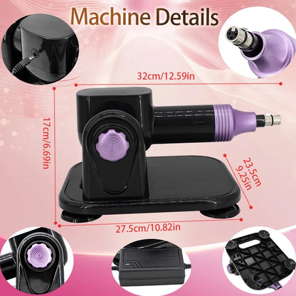 60W Automatic Sex Machine with Big Black Dildo for Women Love Machine Masturbation Pumping Gun for Couple Men Sex Toys