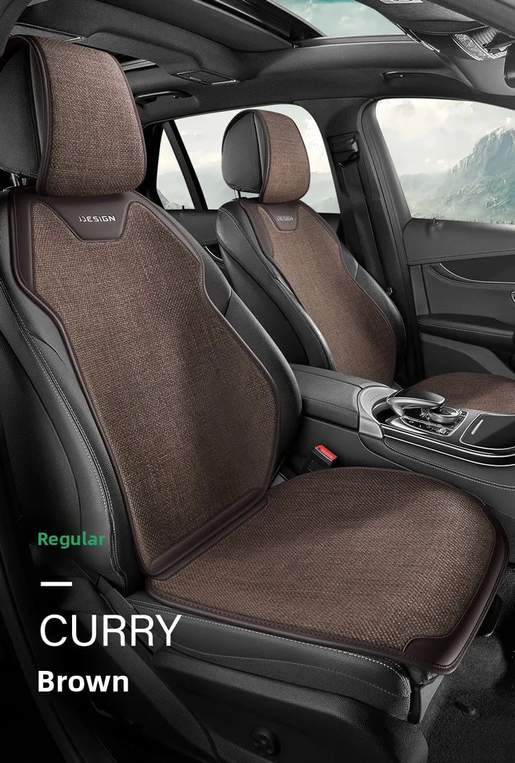 Universal Linen Car Seat Cover Four Season Auto Flax Comfortable Breathable Anti-Slip Covers Cushion SUV Car Seat Protection