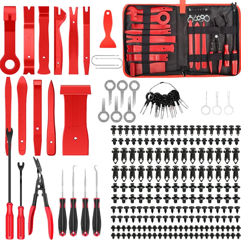 Hand-held Disassembly Tools Car Trim Removal Tool Panel Door Audio Trim Removal Kit Auto Clip Pliers Fastener Remover Set
