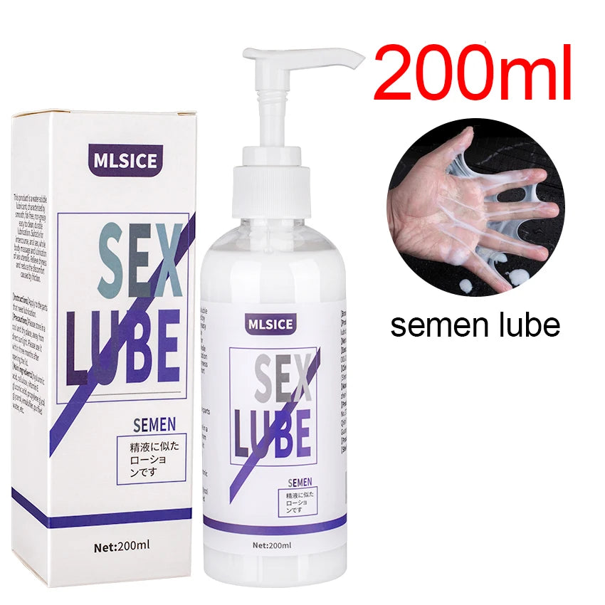 Gay Lubricant For Sex Adult Man Anal Lubrication Semen Cream Lube Water-Based Sperm Gel Women Intimate Sex Game Toys Lubricating