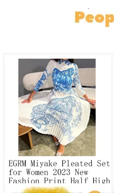 EGRM Large Size Miyake Fold Gradual Color Suit Bat Sleeve Shirt Louver A-line Skirt Two-piece Set Women 2024 Summer New 9RM8723