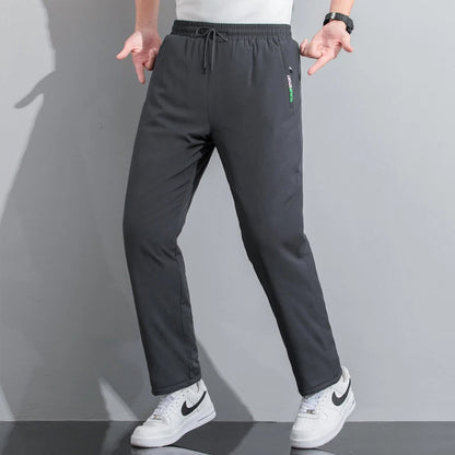 M-8XL Men's Down Pants Plus Size Winter Three-layer Windproof and Waterproof Large Size Plus Velvet Thick Warm Casual Joggers