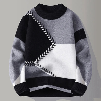 Sweaters men 2025 Winter Letter pattern thick sweater men Student youth sweaters autumn Men's wool pullovers full
