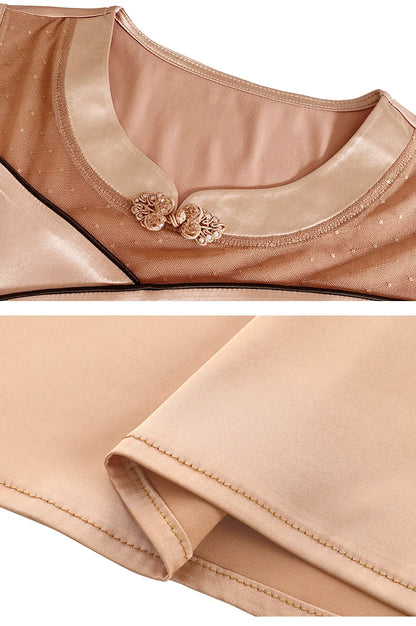 M-5XL 2024 New Fashion Women Tank top Spring Summer Sleeveless Silk Satin Vest Shirt Patchwork Mesh Clothing