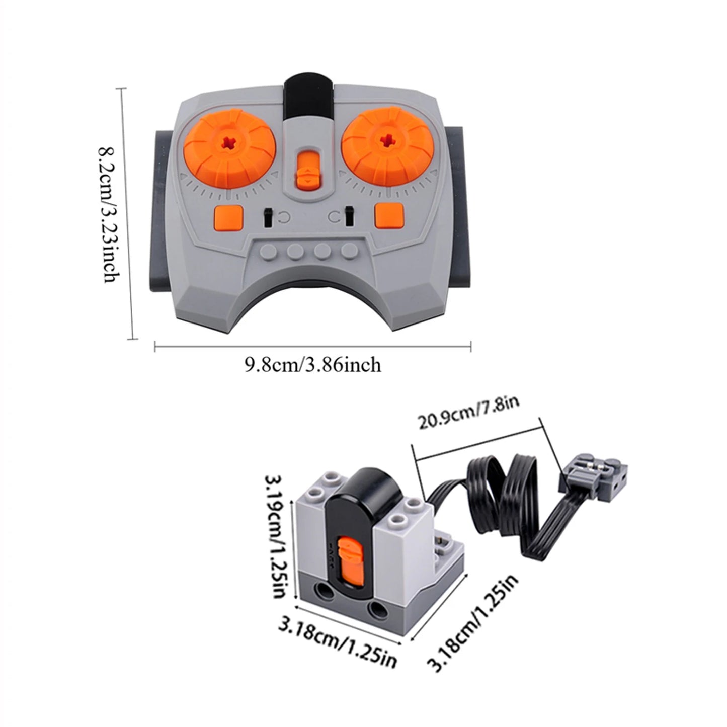 MOC Technical Parts Servo M Motor Battery Box PF IR Speed Remote Control Receiver Building Blocks Toy for Legoeds