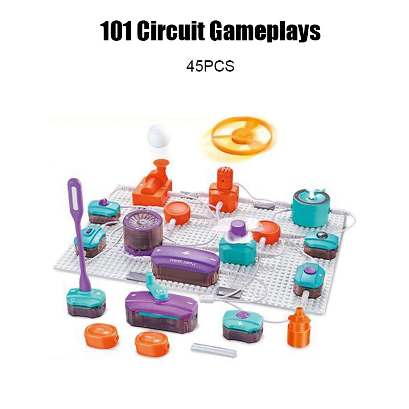 Children's Science Education Toy Electronic Building Blocks Physics Circuit Experiment Gift for Primary School Students Aged 6