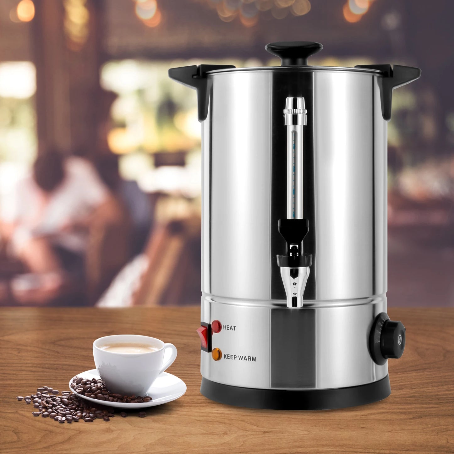 5L Stainless Steel Coffee Urn 1kw Electric Coffee Maker Adjustable Temperature Hot Water Urn for Tea Hot Chocolate Coffee