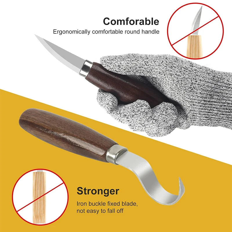 Wood Carving Kit Wood Carving Tools Set With Wood Carving Knives Detail Knives Blocks Whittling Kit For Beginners Adults Kids