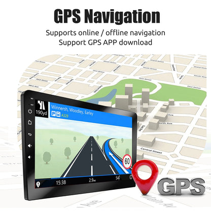 ESSGOO 7"/9"/10“ 2 DIN Android 14 4+64G Car Stereo Carplay Android Auto GPS Navi Bluetooth FM RDS Radio WIFI Touchscreen ChatGPT