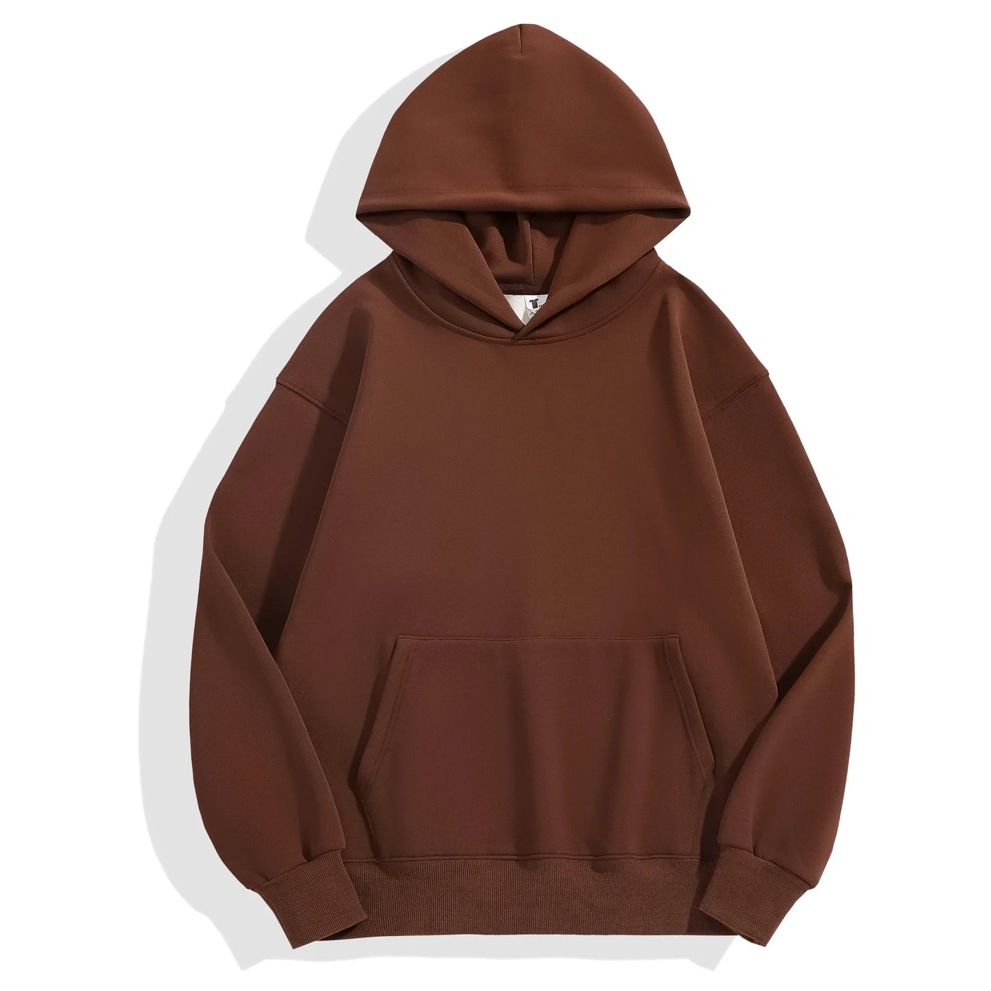 Sweatshirt 480gsm Heavy Weight Cotton Plus Velvet Hooded Sweater Men Thickened Tight Polar Fleece Pullover Hoodie