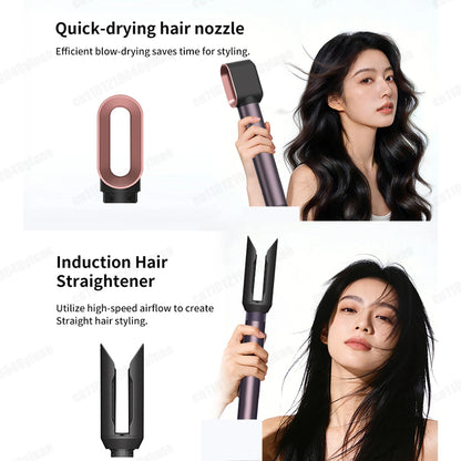 SenCiciMen X19 Multi Hair Styler Curling Iron Hair Hot Air Brush Curling Barrel With Comb Nozzles HairDryer for Voluminous Style