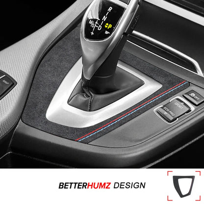 Center Console Gear Shifter Panel Trim Sticker For BMW F20 F21 2012-2019  Made of Alcantara Carbon Fiber Car Interior Accessory