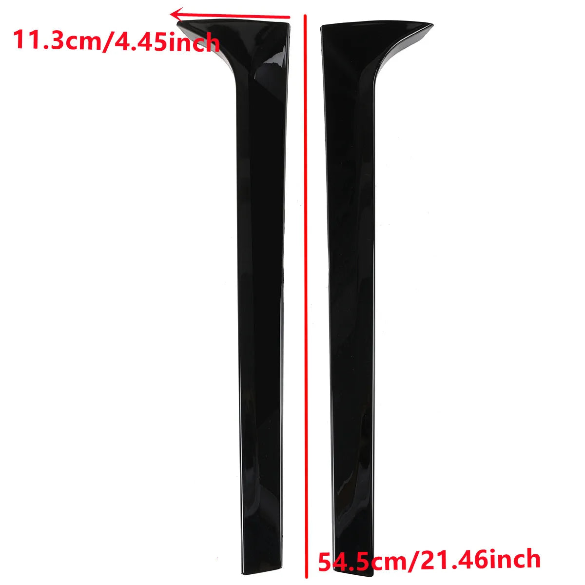 Gloss Black Pair Rear Side Window Canard Splitter For Skoda Octavia Estate 2014-2019 Replacement Rear Window Side Spoiler Wing