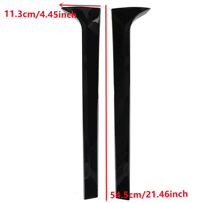 Gloss Black Pair Rear Side Window Canard Splitter For Skoda Octavia Estate 2014-2019 Replacement Rear Window Side Spoiler Wing