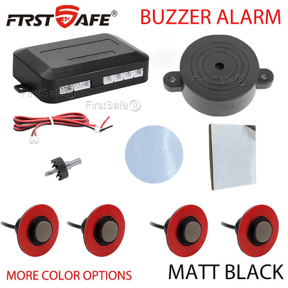4x16.5mm Flat Parking Sensor Front Rear Universal Reverse Radar Buzzer Sound Alarm Easy Install Auto Safety Vehicle Accessories