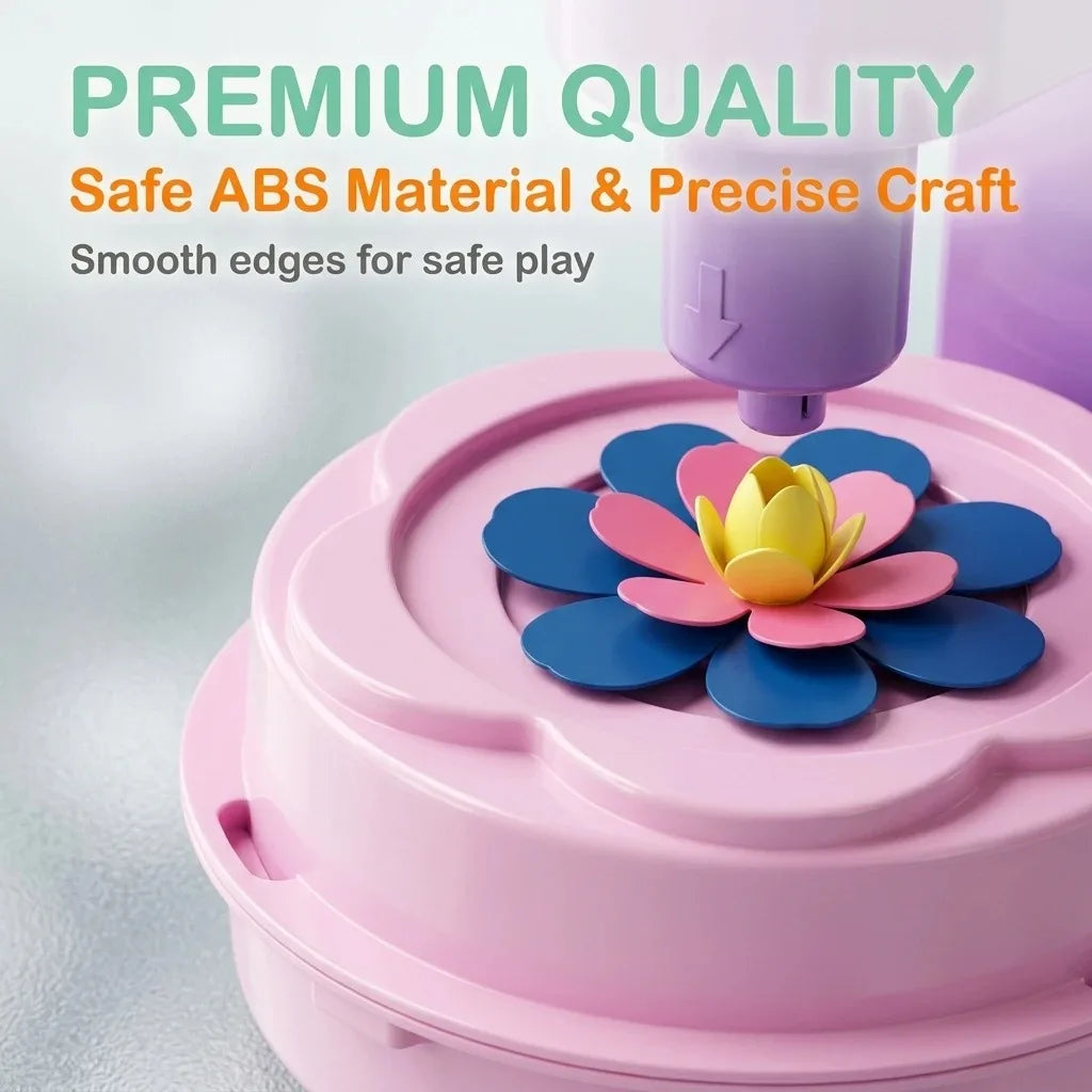 New Flower Press Craft Toy – Creative DIY Handmade Flower Arrangement Machine for Kids, Perfect Gift for Girls