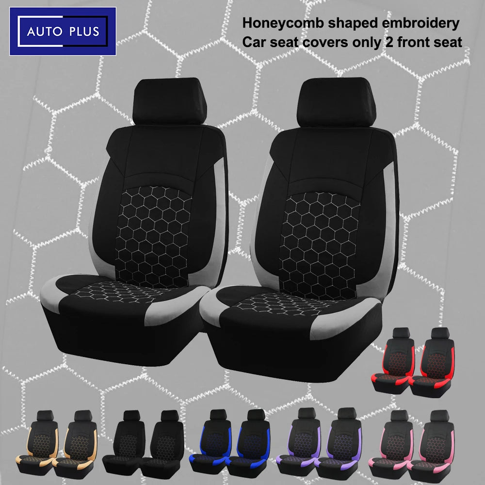 AUTOKING Football Embroidery Car Seat Covers Polyester Fabric Honeycomb Seat Covers Universal Fit Most Car Suv Truck