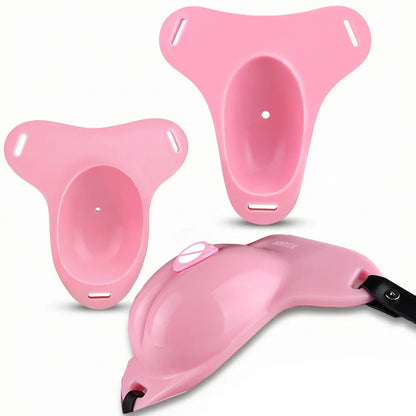 ANOSX Male Chastity Cage Soft Silicone Penis Cages With Chastity Belt Labia Urethral Plug Imitation Clitoris Cock Lock BDSM