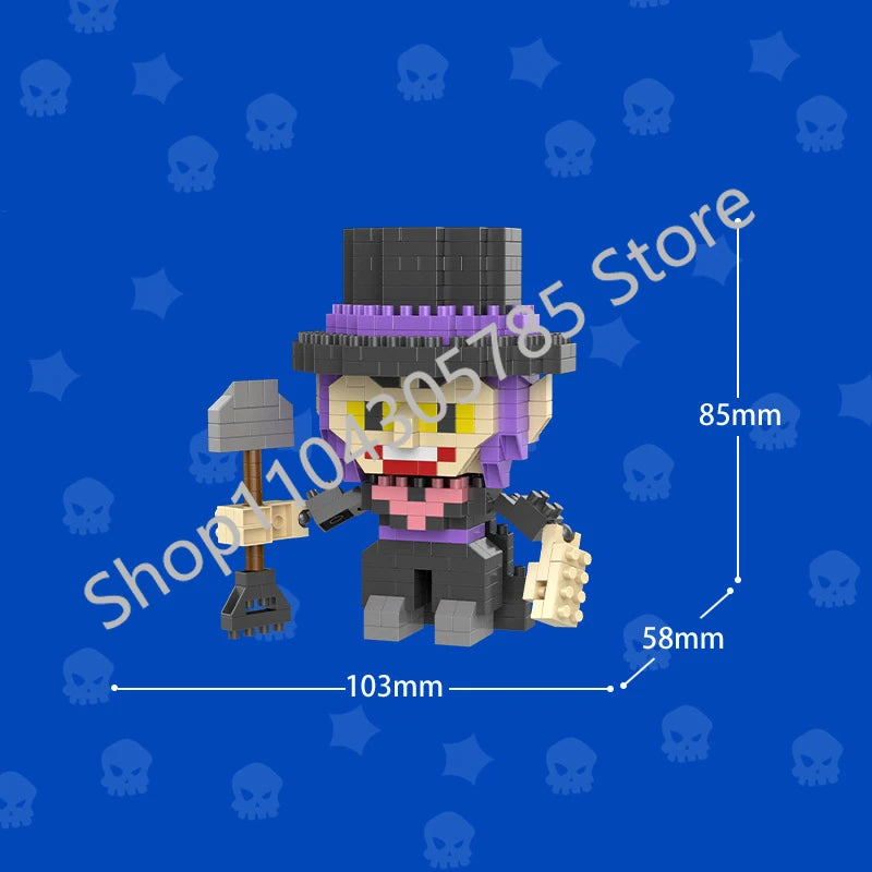 Mini Anime Brawl Stars Figures Pack Fashion Original Decorations Cartoon Heroes Model Dolls Boys Christmas Gifts Collectible