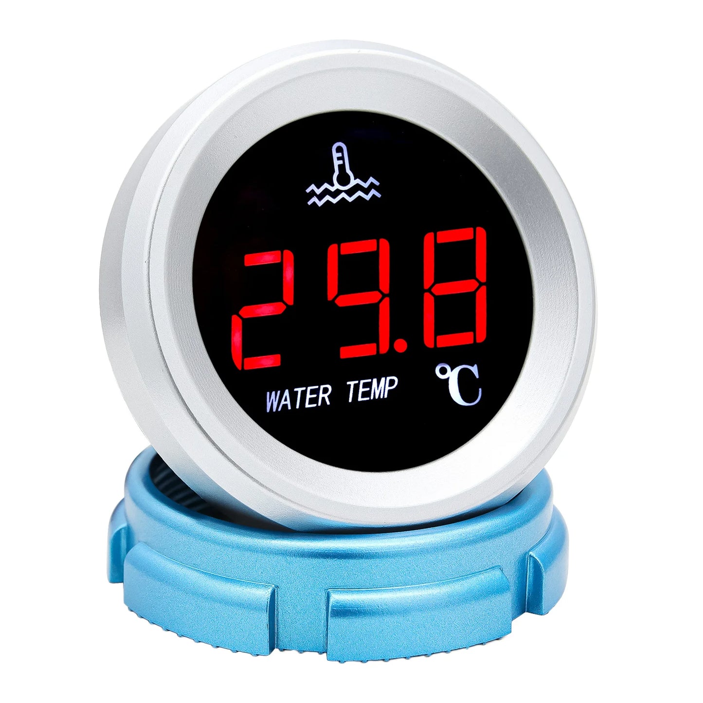 Car Water Temperature Gauge With 10mm Temp Sensor Car Digital LCD Temp Display For Car Truck Boat With 26~40mm Adapter (Option)