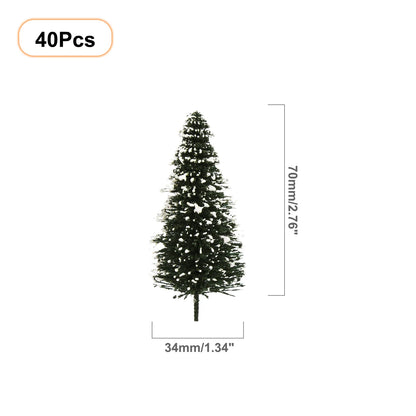 XS0804 Evemodel Model Snowy Pine Trees Deep Green Christmas Pines for HO O N Z Scale Xmas Decor Layout S0804