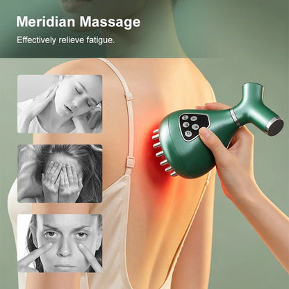 New USB Electric Meridian Brush 9 Levels Vibration Body Massager Shaping Reduce Stretch Marks Cellulit Relax Muscle Massage Tool