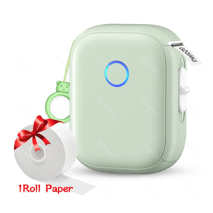 Portable Mini Labeling Printer Marklife P12 Thermal Adhesive Sticker Pocket Label Maker or 1Roll Spacer/Continues Label Paper