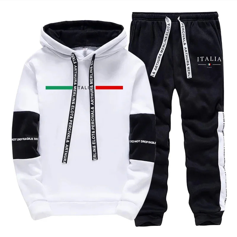 Daily Men's Tracksuit Casual Quality Autumn Winter Sports Hooded Single Sweatshirts And Sweatpant Comfort Outdoor Jogging Simple
