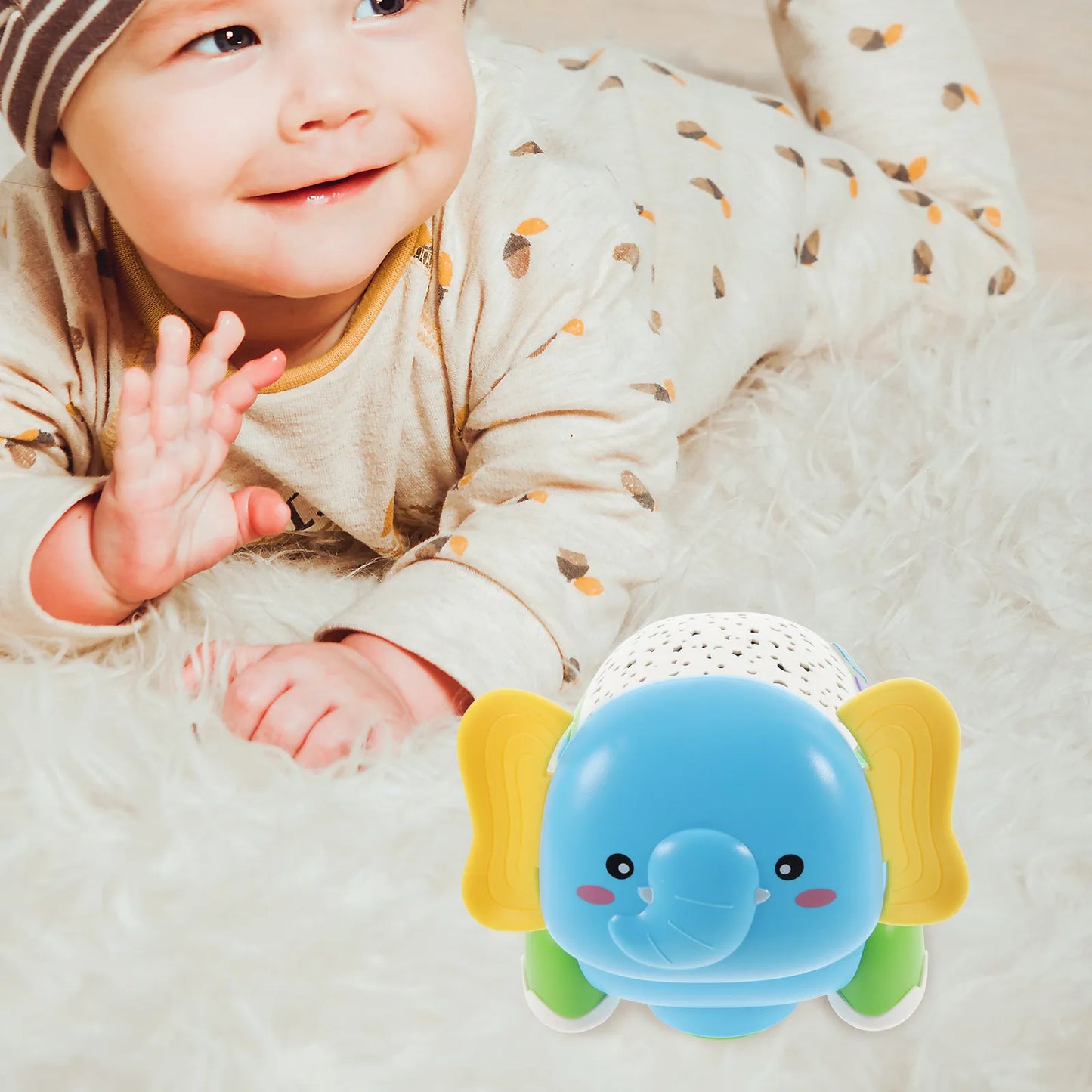 Crawling Musical Educational Infant Guidance Cartoon Light Timing Mode for Crawling Motor Skill Development Fun