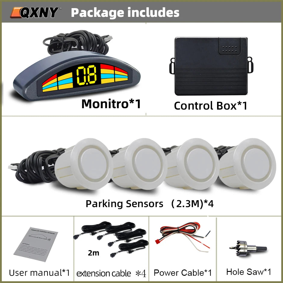 Professional Front Parking Sensor Kit Auto Car Prefix Parktronic Vehicle Assistant System Buzzer Alarm Volume Not Backup Radar