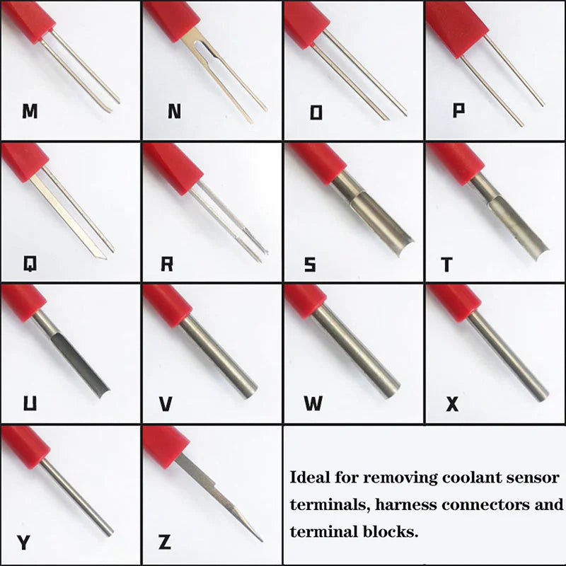 26pcs Car Electrical Wire Crimp Connector Pin Extractor Kit Key Pin Removal Tool Car Accessories Harness Connection Picking Tool
