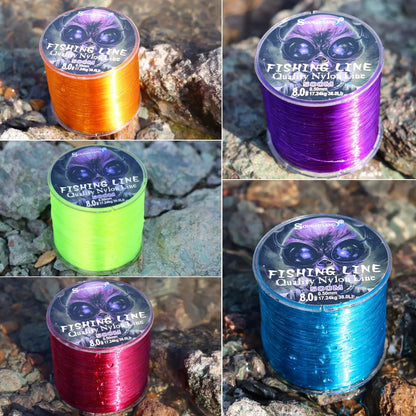 Sougayilang Nylon Fishing Line Strong Tensile and Wear-resistant Fishing Line 500m Capacity Freshwater Saltwater Fishing Line