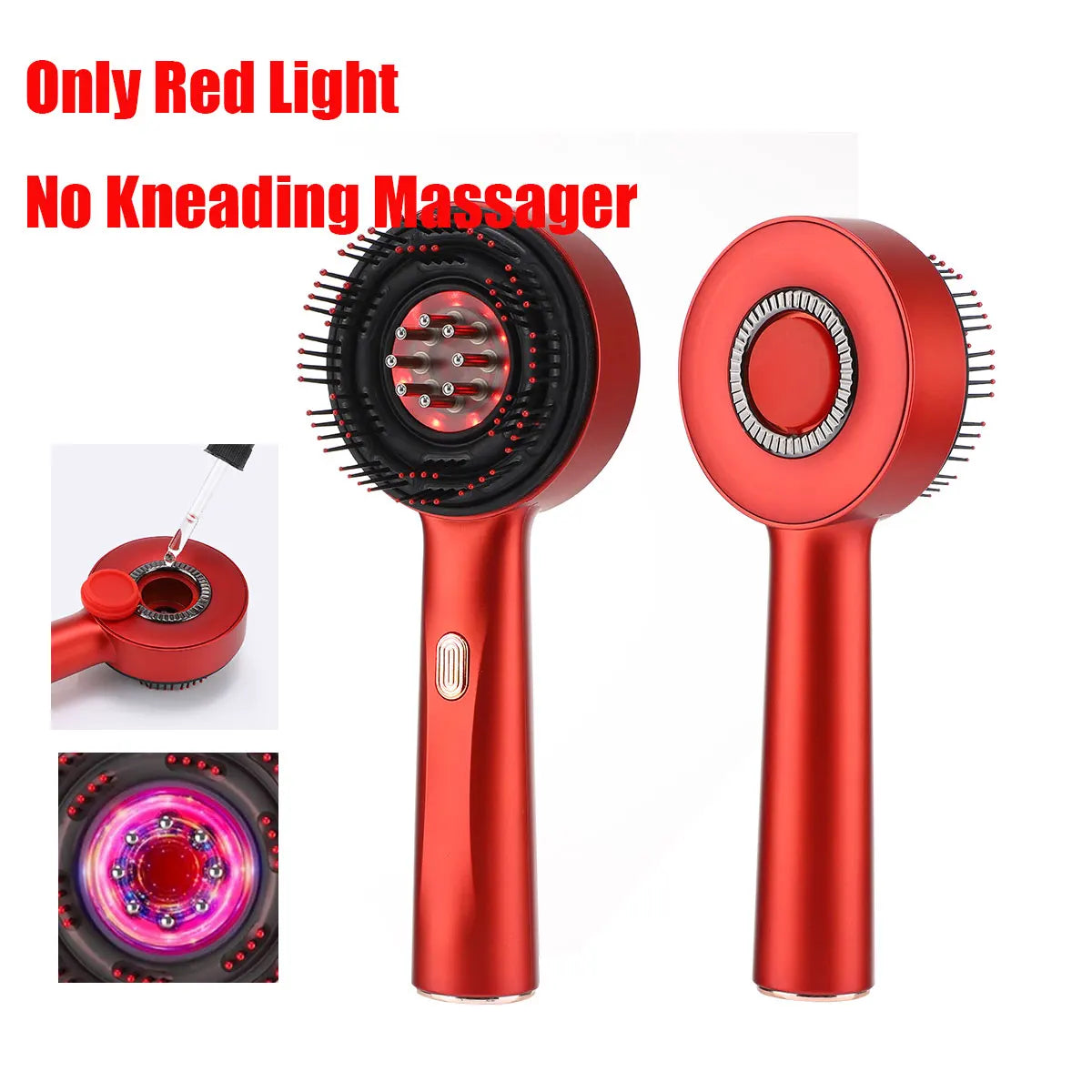 Electric Scalp Massage Brush Red Light Therapy Hair Growth Massage Comb Anti Hair Loss Liquid Oil Applicator Massager Tools