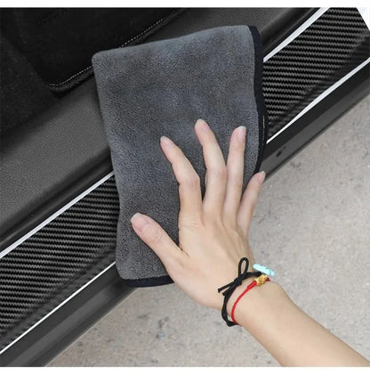 5Pcs Carbon Fiber Car Door Sill Scuff Plate Decor Stickers For Mercedes Benz AMG W463 W204 C300 W212 W176 W222 W124 C190
