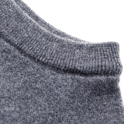 Men's Cashmere Sweater Casual Solid Color V-Neck Business Sweater Vest Warm and Comfortable Vest Autumn and Winter Pullover Top