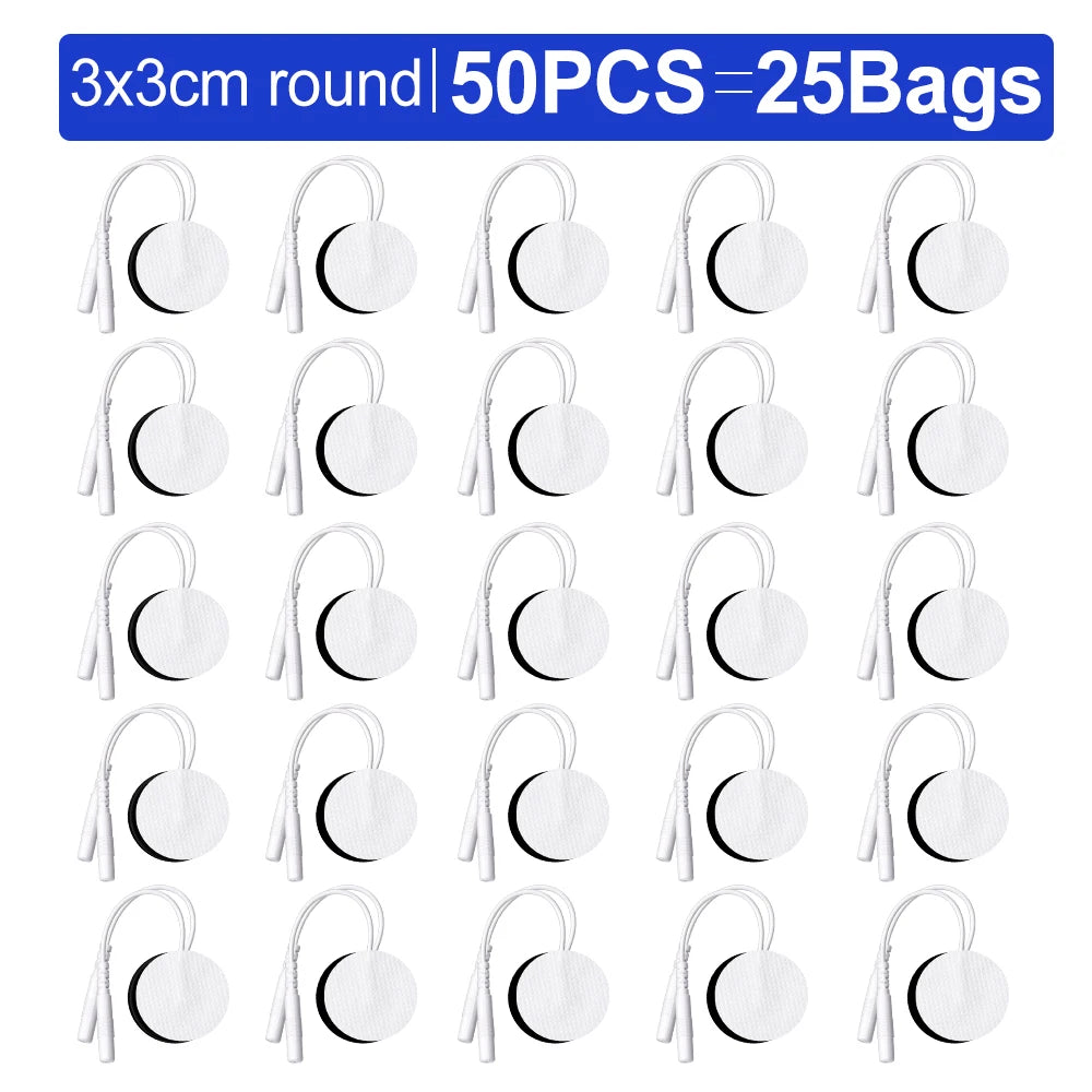 50/20/10pcs Electrode Pads Muscle Stimulator Acupuncture Massager Patches Tens Machine Conductive Gel Body Massage Pads