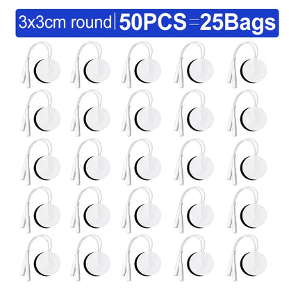 50/20/10pcs Electrode Pads Muscle Stimulator Acupuncture Massager Patches Tens Machine Conductive Gel Body Massage Pads