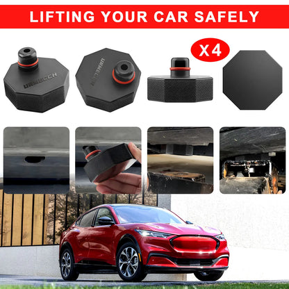 For Mach E Jack Pad with Tire Repair Tool Rubber Jack Puck for Ford Mustang 2024 2023 2022 2021 Tire Puncture Plug Needle Pliers