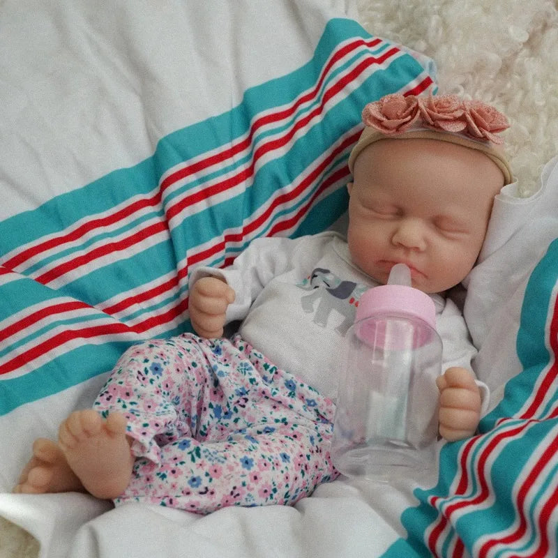 12" Boy Micro Preemie Full Body Silicone  Baby Doll Lifelike Mini Reborn Doll Surprice Children Anti-Stress My Melody