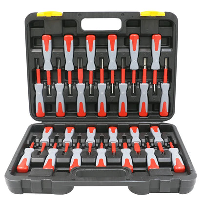 26pcs Car Electrical Wire Crimp Connector Pin Extractor Kit Key Pin Removal Tool Car Accessories Harness Connection Picking Tool