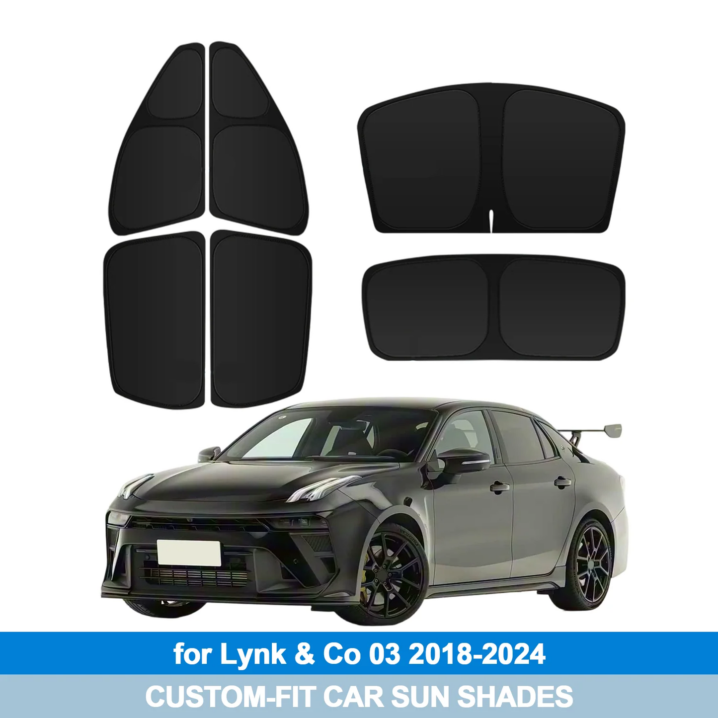 For Lynk & Co 03 2018-2024 Windshield Sun Shade Side Window Shades Cover Sun Visor Shield Privacy Protection Car Accessories