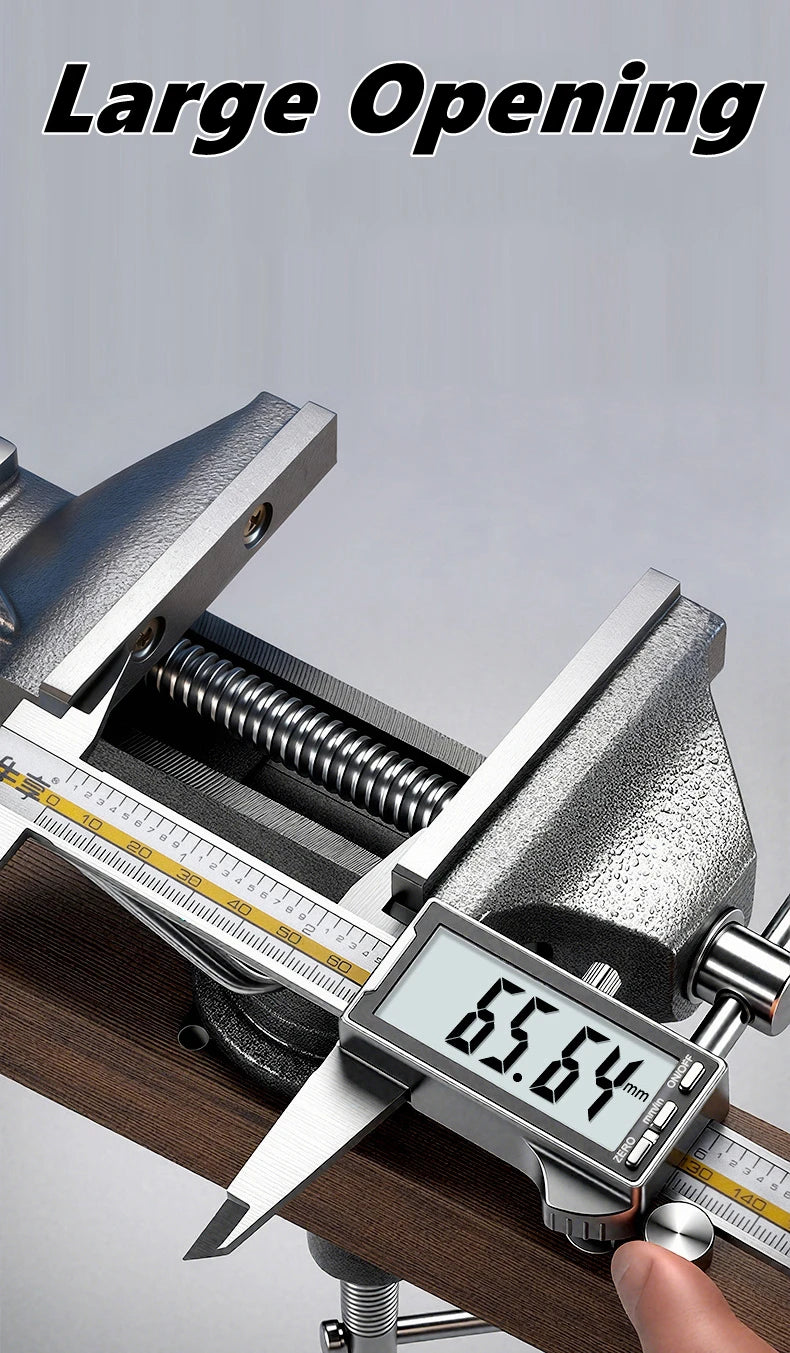 Universal Table Vise Multi-functional Portable 360° Swivel Base Clamp On Vice/Table Vise For Woodworking, Cutting Conduit, Drill